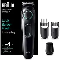 Braun BeardTrimmer 3 BT3560, Akku, Schwarz, Grau