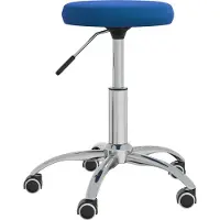 vidaXL Bürostuhl Drehbar Blau Samt