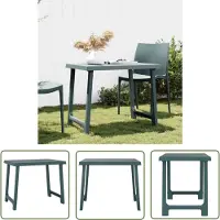 The Living Store Campingtisch Grün 79x56x64 cm PP Holzoptik