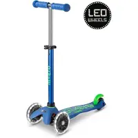 Micro mobility Mini Micro Deluxe LED, Kinder, Dreiradroller, Unisex, Asphalt, 50 kg, 3 Rad/Räder