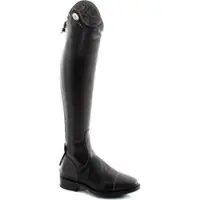DeNiro Reitstiefel Salentino 01 black Top Bolgheri grey Glattleder