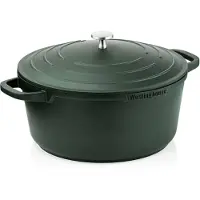 WESTINGHOUSE 24 cm Kochtopf für alle Herdarten, Backofenfest, Silikongriff, grün
