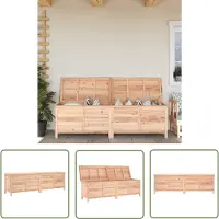 The Living Store Gartentruhe 198,5x50x56,5 cm Massivholz Tanne