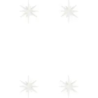 House Doctor Ornamente, HDSpike, Weiss mit funkeln