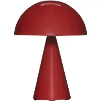 Hubsch Mush LED-Akku-Tischleuchte, rot, IP44, dimmbar - HÜBSCH , Mush, dimmbar, Rot, für Wohnzimmer, Metall, Design