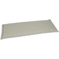 GO-DE Bankauflage - 48 x 115 cm - Creme - mit Stehsaum - für 2-Sitzer