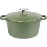 GSW runder Gusseisentopf grün 21 cm Durchmesser 2,5 Liter Fassungsvermögen