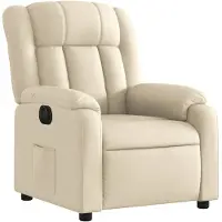 vidaXL Relaxsessel Elektrisch Creme Stoff