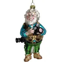 HD Collection Ornament Weihnachtskugel Fotograf Glas Multi 13,3 cm (multi)