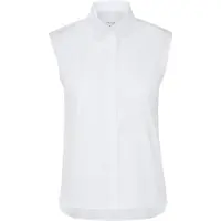 Seidensticker Hemdbluse , Damen, Gr. 3XL (46), weiß, 73% Baumwolle, 24% Polyamid, 3% Elasthan, unifarben, slim fit, ohne Ausschnitt, Blusen Hemdbluse, Ohne Arm Kragen Uni