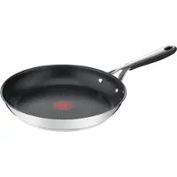Tefal Bratpfanne von Jamie Oliver Edelstahl Non-Stick-Coating Durchmesser 28cm für alle Herdarten **B-Ware – geprüft & funktionell einwandfrei** Schwarz/Silber