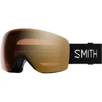 Smith - Photochromatische / Selbsttönende Skibrille - Skyline Black Chromapop Pro Photochromic Gold Mirror aus Wolle - schwarz