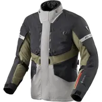 REV'IT! Revit Neptune 3 GTX wasserdichte Motorrad Textiljacke, schwarz/grau/grün, 3XL