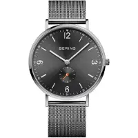 Bering Herren Uhr Armbanduhr Classic Small Second Grau - 14040-377 Edelstahl