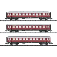 Minitrix T15405 Persontog s?t med 3 stk. de r?de bamberger del 1 fra DB