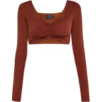 Faina Damen Top in Braun | Gr.: L