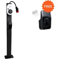 LDY Wallbox Standfuß für Fronius Wattpilot und Go-e Wallbox Gemini - Metall-Montagepfosten für 1 Ladestation, wetterfest