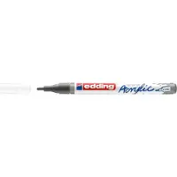 Edding 5300 Acrylmarker fein ? grau ? 1 wasserfester Acryllackmarker ? feine Rundspitze 1?2 mm ? Acryllackstift zum Zeichnen auf Leinwand, Kunstd