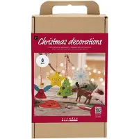 Creotime Weihnachts Bastelset Holz Weihnachtsdeko zum Ausmalen