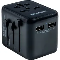 Verbatim - Universal Reiseadapter UTA-01 mit 2xUSB-Ladegerät