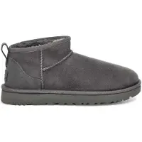 Ugg für Damen. 1116109 Klassische Ultra Mini Lederstiefeletten grau (38), Wohnung, Lässig