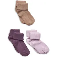 Minymo Baby Sock rib (3 Pack) very grape (696) 11\\14