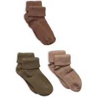 Minymo Socken - 3er-Pack - Rib - Getrocknet Herbs - - 15/18 - Socken