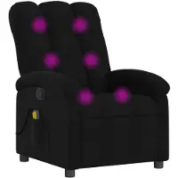 vidaXL Massagesessel Schwarz Stoff