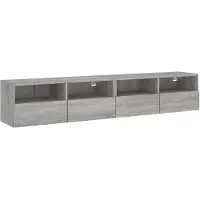 vidaXL TV-Wandschränke 2 Stk. Grau Sonoma 80x30x30 cm Holzwerkstoff