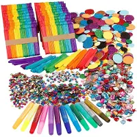 Creativ Company Glitzer und Holzstäbchen Set