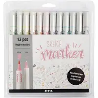 Creativ Company Sketch Marker Stifte Pastellfarben 12er-Pack