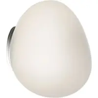 Foscarini Wandlampe Gregg piccola, dimmbar, weiß / opal, für Badezimmer, Glas, Design, Wandleuchte, Wandlampe Bad