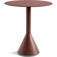 HAY Gartentisch Palissade Cone Table Iron Red Pulverbeschichteter Stahl (Ø70 x 74 cm)