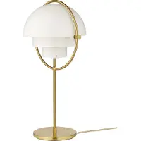 Gubi Multi-Lite Tischleuchte Brass/White - , Multi-Lite, Gold / Messing, für Wohnzimmer, Metall, Design