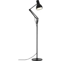 Anglepoise Type 75 Stehleuchte Jet Black - , Type 75, Schwarz, für Wohnzimmer, Metall, Industrielles Design