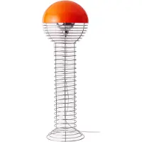 Verpan Wire Stehleuchte Chrome/Orange - , Wire, Orange, für Wohnzimmer, Metall, Design