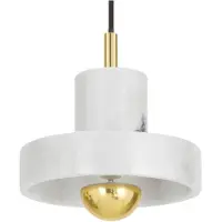 Tom Dixon Design Hängelampe Stone, dimmbar, weiß / opal, für Wohn- / Esszimmer, Stein, Design, Pendelleuchte