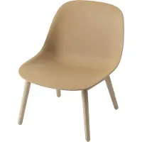 Muuto Fiber Lounge Chair, wood base, ochre / eiche natur