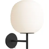 New Works Lantern Wandleuchte Small Ø20 - , Lantern Small, dimmbar, Schwarz, für Wohnzimmer, Metall, Design