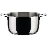 Alessi Pots&Pans - Kasserolle mit zwei Griffen aus Edelstahl-Ø 16 cm