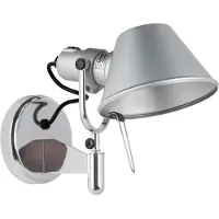 Artemide Tolomeo Micro Faretto LED-Wandlampe, 20 cm, alu - , Metallisch, Aluminium, Design