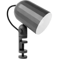 HAY Klemmleuchte Noc Clip dunkelgrau E14 - , Noc Clip, Grau, für Wohnzimmer, Metall, Design