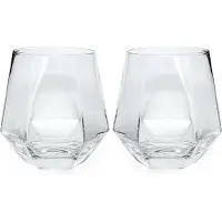 Intirilife Wasserglas im Hexagon Design