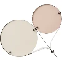 Gubi Coppia Tischleuchte Bronze Stahl/Ivory/Blush - , Coppia, Weiß, für Wohnzimmer, Kunststoff, Modern