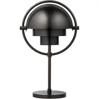 Gubi Multi-Lite Portable Tischlampe, schwarz/schwarz, 30 cm - , Multi-Lite, dimmbar, Schwarz, für Wohnzimmer, Metall, Design