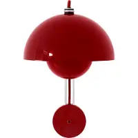 &tradition Flowerpot VP8 Wandleuchte, Stecker, zinnoberrot - &TRADITION &Tradition, Flowerpot VP8, Rot, für Wohnzimmer, Metall, Design