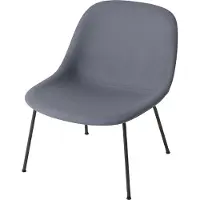 Muuto Fiber Sessel mit Rohrgestell Gepolstert Divina 154/Schwarz