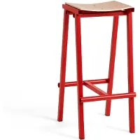 HAY Barhocker Taburete 8 Barhocker Hoch Signal Red Pulverbeschichtetes Gestell H75