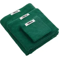 Tekla Unisex Bath Towel Teal Green Größe: 70X140 | Handtücher Outlet | Unisex | Cyan