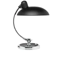 Fritz Hansen Kaiser Idell Luxus Tischlampe, schwarz/chrom - , Kaiser Idell 6631-T Luxus, Schwarz, für Wohnzimmer, Metall, Design